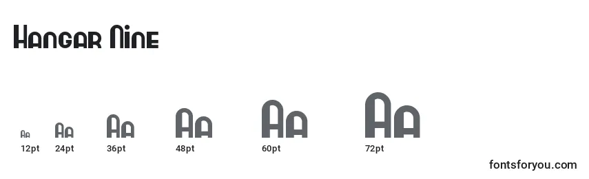 Hangar Nine Font Sizes