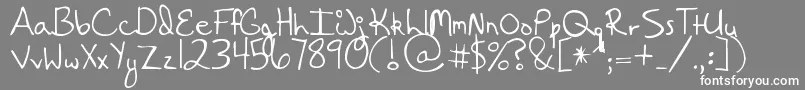 HangingByaThread Font – White Fonts on Gray Background