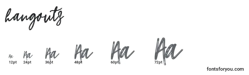 Hangouts Font Sizes