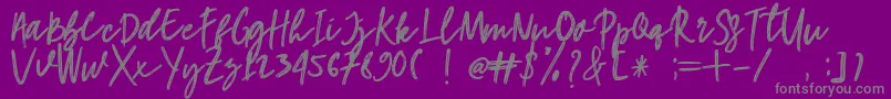 hangouts Font – Gray Fonts on Purple Background