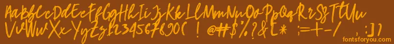 Шрифт hangouts – оранжевые шрифты на коричневом фоне