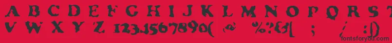 Шрифт Neatified – чёрные шрифты на красном фоне