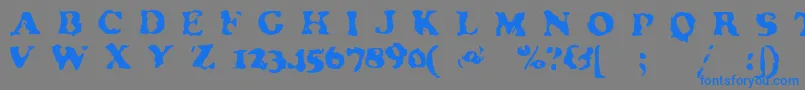 フォントNeatified – 灰色の背景に青い文字