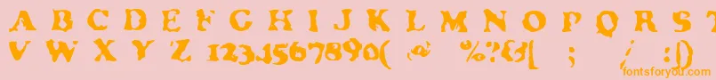 Neatified Font – Orange Fonts on Pink Background