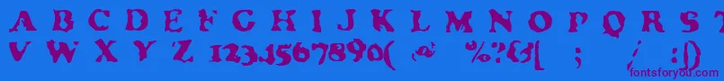 Neatified Font – Purple Fonts on Blue Background