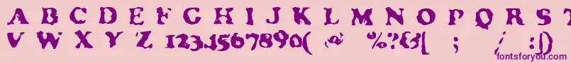 Czcionka Neatified – fioletowe czcionki na różowym tle