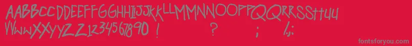 hangover monday Font – Gray Fonts on Red Background