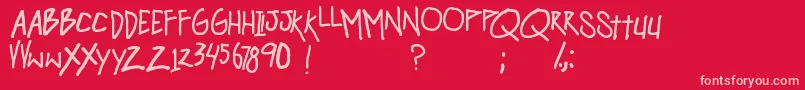 hangover monday Font – Pink Fonts on Red Background