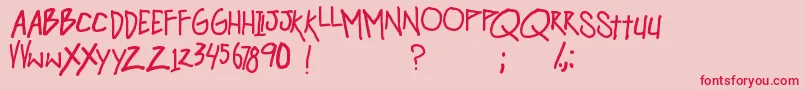 hangover monday Font – Red Fonts on Pink Background