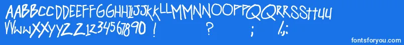 hangover monday Font – White Fonts on Blue Background