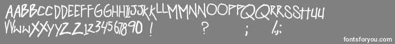 hangover monday Font – White Fonts on Gray Background