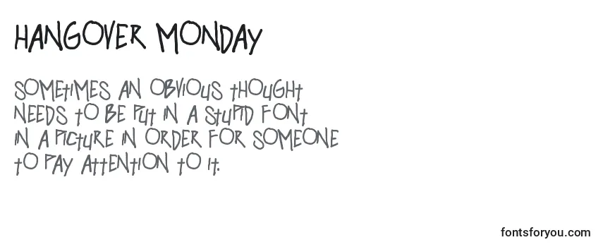 Hangover monday Font