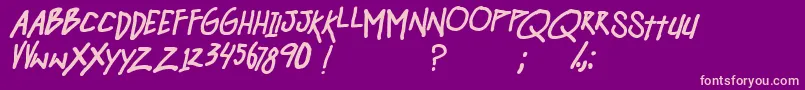 hangover mondayBDIT Font – Pink Fonts on Purple Background