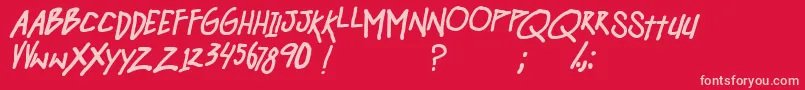 hangover mondayBDIT Font – Pink Fonts on Red Background