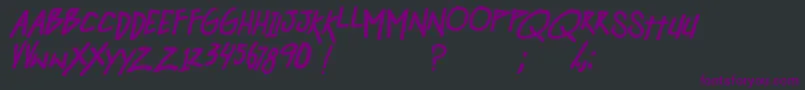 hangover mondayBDIT Font – Purple Fonts on Black Background