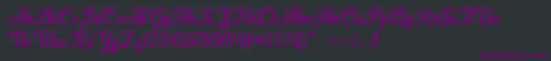 Hanleth free for personal use Font – Purple Fonts on Black Background