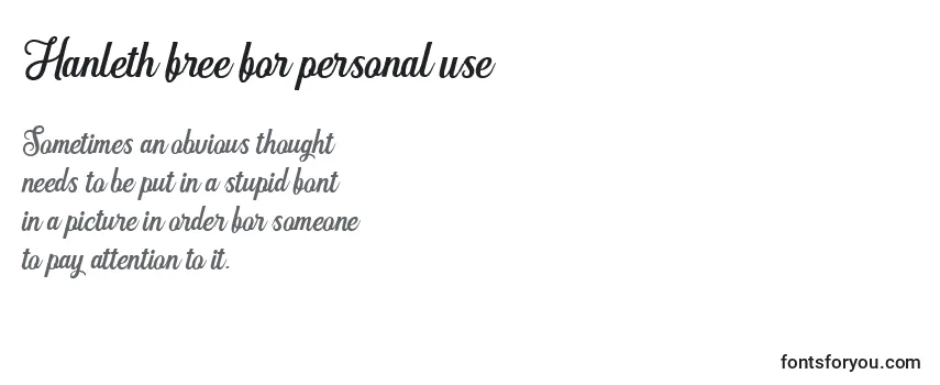 Hanleth free for personal use Font