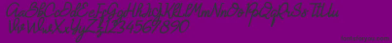 Hanna Monica Font – Black Fonts on Purple Background
