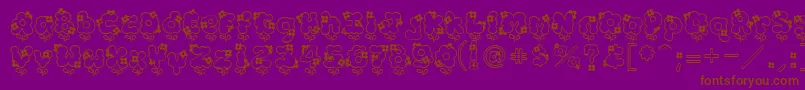 Hannah Font – Brown Fonts on Purple Background