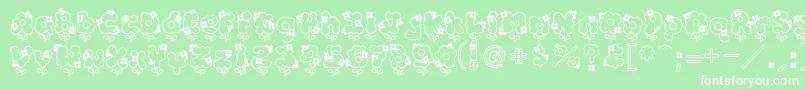 Hannah Font – White Fonts on Green Background