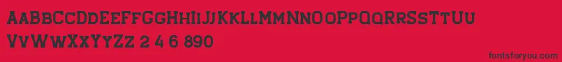 Hansel Rough Font – Black Fonts on Red Background