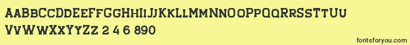 Hansel Rough Font – Black Fonts on Yellow Background