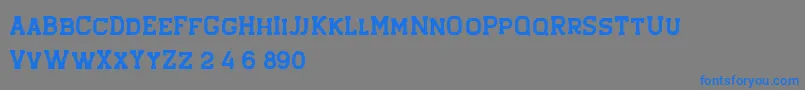 Hansel Rough Font – Blue Fonts on Gray Background