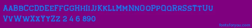 Hansel Rough Font – Blue Fonts on Purple Background
