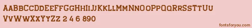 Hansel Rough Font – Brown Fonts on Pink Background