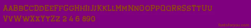 Hansel Rough Font – Brown Fonts on Purple Background