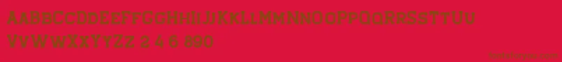 Hansel Rough Font – Brown Fonts on Red Background