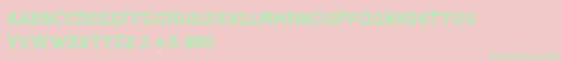 Hansel Rough Font – Green Fonts on Pink Background