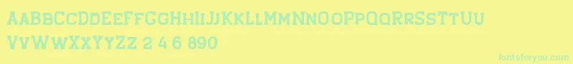 Hansel Rough Font – Green Fonts on Yellow Background