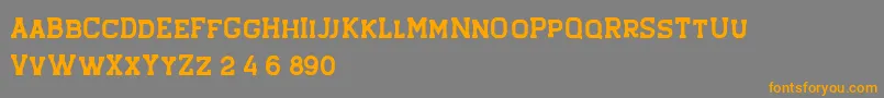 Hansel Rough Font – Orange Fonts on Gray Background