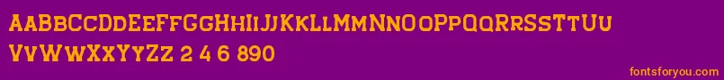 Hansel Rough Font – Orange Fonts on Purple Background