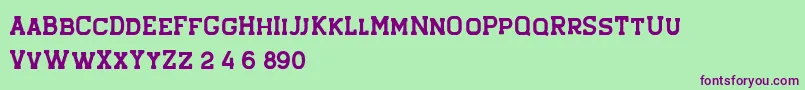 Hansel Rough Font – Purple Fonts on Green Background