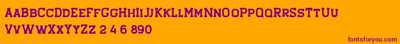 Hansel Rough Font – Purple Fonts on Orange Background