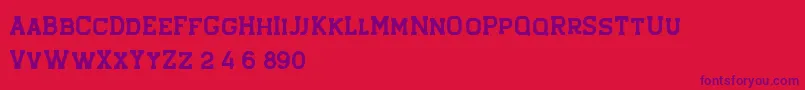 Hansel Rough Font – Purple Fonts on Red Background