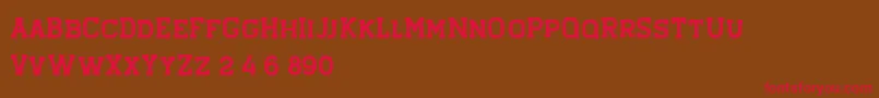 Hansel Rough Font – Red Fonts on Brown Background