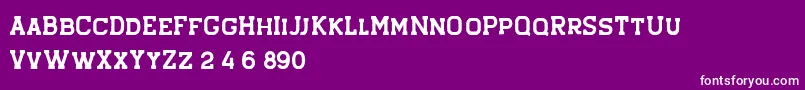Hansel Rough Font – White Fonts on Purple Background