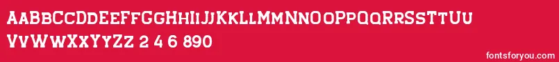Hansel Rough Font – White Fonts on Red Background