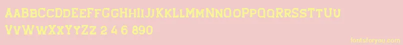 Hansel Rough Font – Yellow Fonts on Pink Background