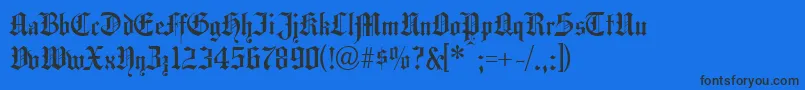 HANSG    Font – Black Fonts on Blue Background