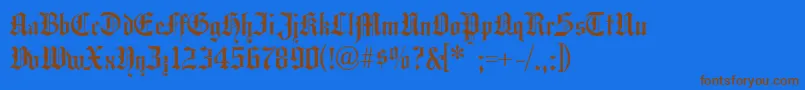 HANSG    Font – Brown Fonts on Blue Background