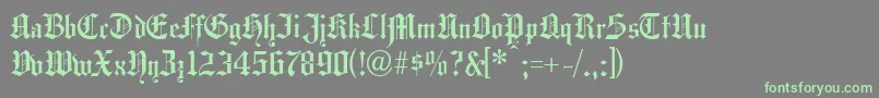 HANSG    Font – Green Fonts on Gray Background