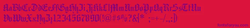 HANSG    Font – Purple Fonts on Red Background