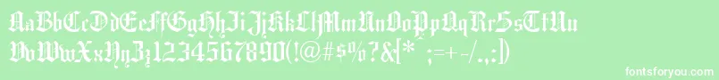 フォントHANSG    – 緑の背景に白い文字