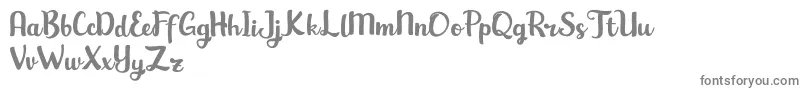 Hansley-fontti – harmaat kirjasimet valkoisella taustalla