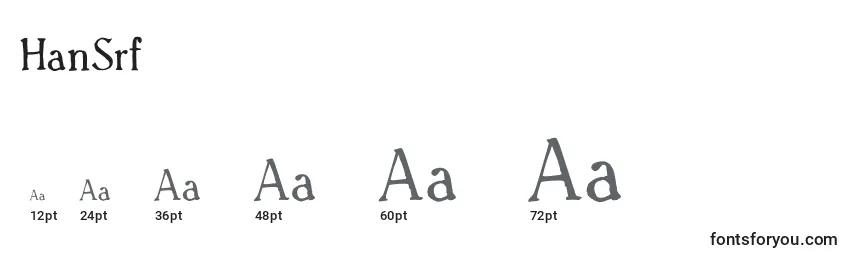 Größen der Schriftart HanSrf