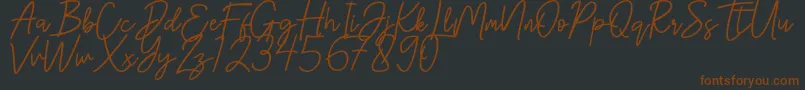 Шрифт Hanster – коричневые шрифты на чёрном фоне